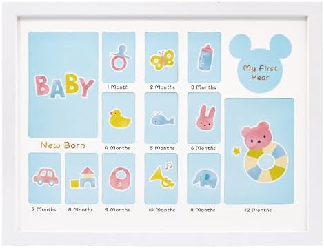 My First Year 12 Month Picture Frame with Double Mat - 13x17 Wall Hanging