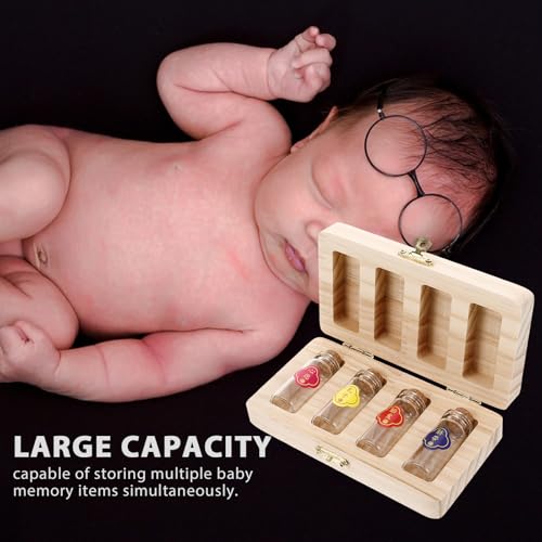 Abaodam Umbilical Cord Keepsake Box with 4 Bottles