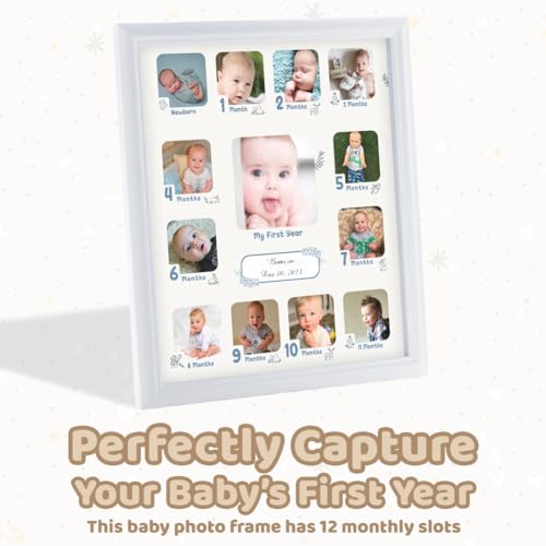 Baby First Year Collage Frame 11x13 Wood