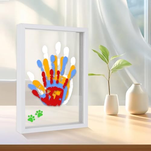 Family Handprint Kit - 6 Colors DIY Keepsake Frame for Newborns Toddlers 1