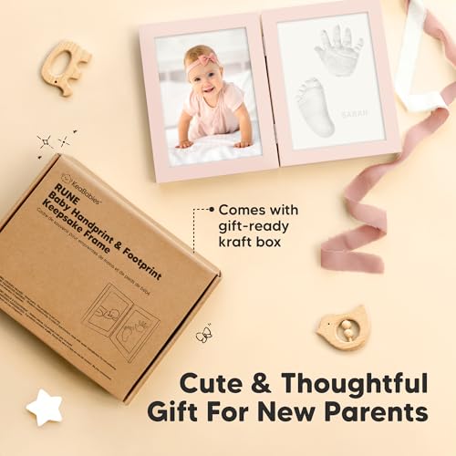 KeaBabies Personalized Footprint Kit - Inkless Hand Footprint Maker