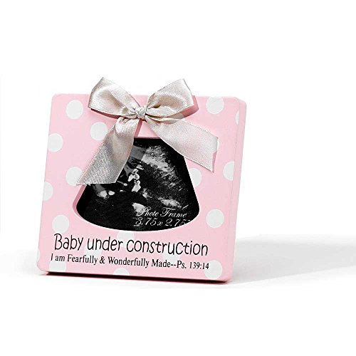 Dicksons Girl Under Construction Psalm 13914 Pink Polka Dot Sonogram Frame 1