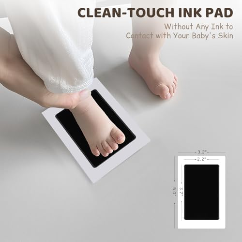 Tubuui Baby Inkless Hand Footprint Kit with Frame 1
