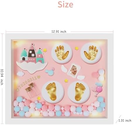 MCstars Handprint Footprint Baby Photo Frame Keepsake