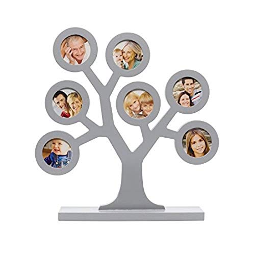 Pearhead Family Tree Keepsake Photo Frame Grey and Silver