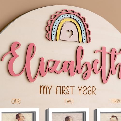 V-DECORPARKS 12 Month Baby First Year Photo Frame