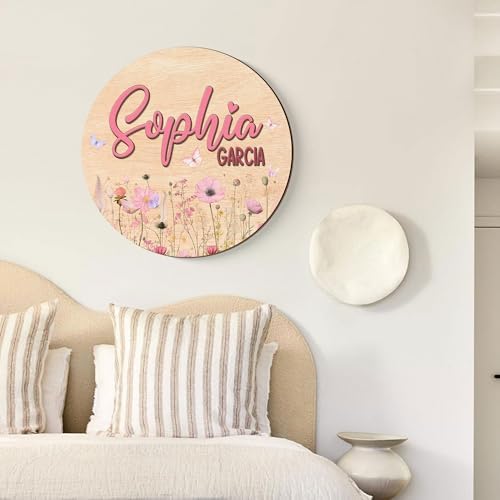 Personalized Wooden Name Sign for Baby Room Decor