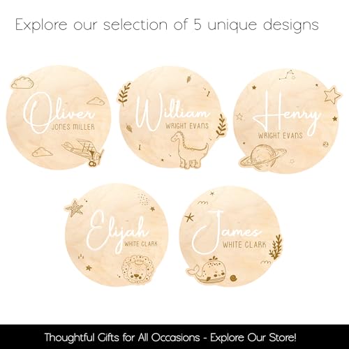 Personalized 3D Baby Name Announcement Disc