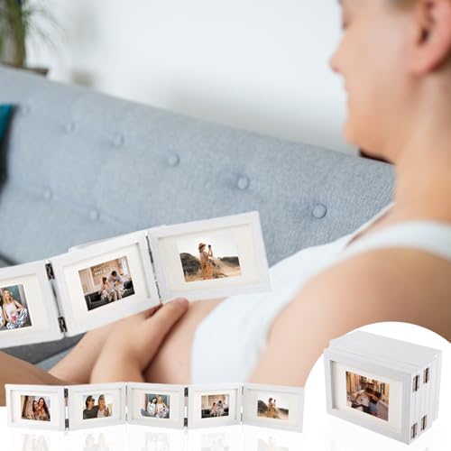 5 Folding Ultrasound Picture Frame Natural Wood 68 x 47 1