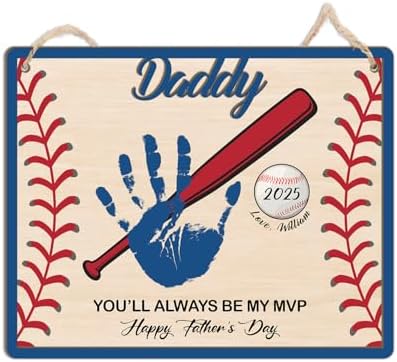 DIY Baseball Dad Handprint Sign Craft