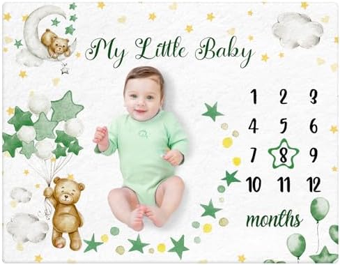 Mindsoft Baby Milestone Blanket with Star Frame