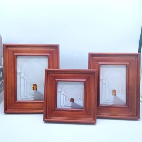 STBTOO Walnut Solid Wood Seamless Frame 4x4 Inches