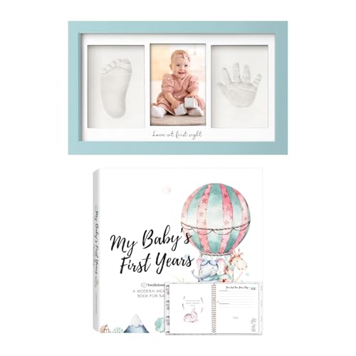 KeaBabies Baby Hand Footprint Kit First 5 Years Memory Book