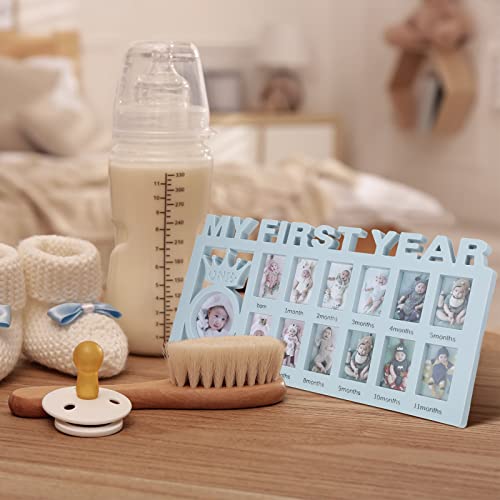 Unittype First Year Baby Keepsake Frame with Crown Design Blue
