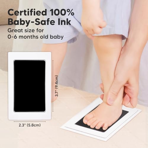 KeaBabies Inkless Hand Footprint Kit with Frame