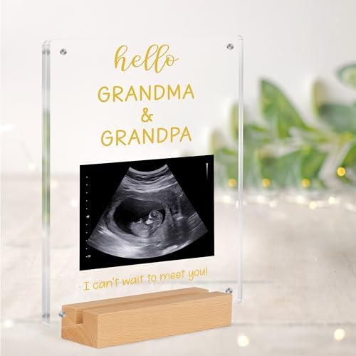 Blinking Stars Ultrasound Baby Announcement Frame