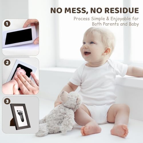 Tubuui Baby Inkless Hand Footprint Kit with Frame 1
