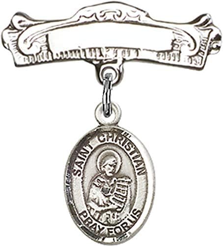 Religious Obsession Baby Badge with St Christian Charm