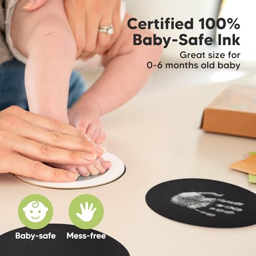 KeaBabies 2-Pack Inkless Hand Footprint Kit - Safe Mess-Free Baby Keepsakes