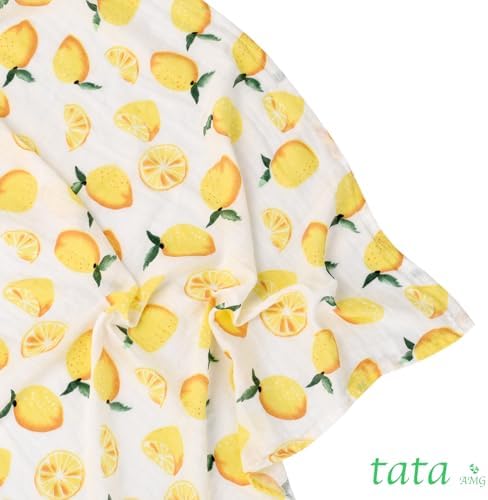TATA AMG Organic Muslin Cotton Swaddle Blanket 47x47 Inches for Newborns