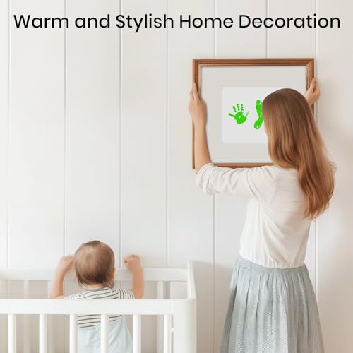 Founabob 2PCS Green Ink Pad for Baby Hand Footprint 1