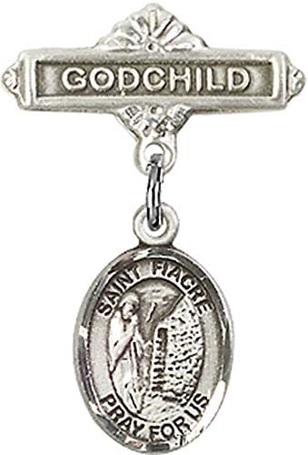 Religious Obsession Baby Badge with St Fiacre Charm