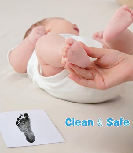 Zemiu Baby Handprint Footprint Kit - Safe Non-Toxic for Kids and Pets