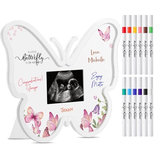Thyle Butterfly Ultrasound Keepsake Frame with 12 Markers