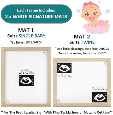 Baby Shower Guest Book Frame with 2 Mats 1