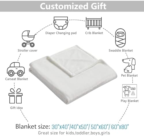 Customized Pink Baby Blanket with Floral Swan Design