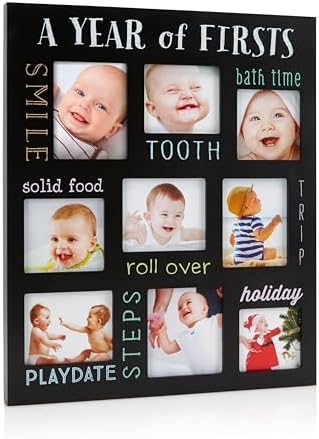 Pearhead Babys Firsts Keepsake Frame Black