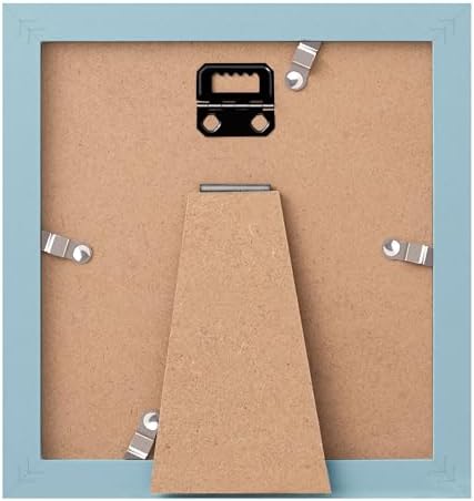 eletecpro Ultrasound Frame with Real Glass and 3 Mats 7x7 Baby Keepsake Frame for 3x4 Sonogram Photo Blue