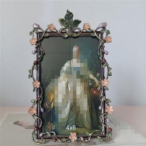 STBTOO Enamel Colored Metal Photo Frame 6 Inches