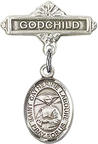 Religious Obsession Baby Badge with St Catherine Laboure Charm