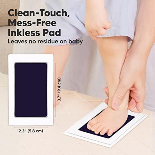 KeaBabies Inkless Hand Footprint Kit - 4-Pack Keepsake Frame for Newborns
