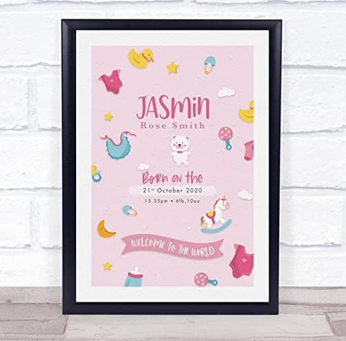 The Card Zoo New Baby Birth Details Christening Keepsake Box