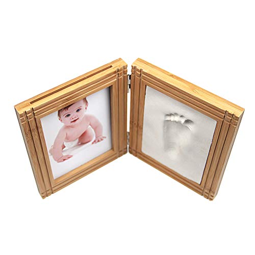 Babys Print Keepsake Desk Frame Kit - Safe Clay Hand Footprint Frame for Newborn