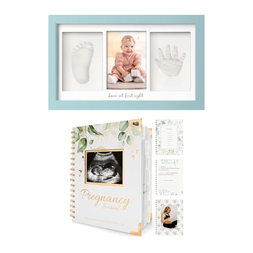 KeaBabies Baby Footprints Handprints Kit with Pregnancy Journal
