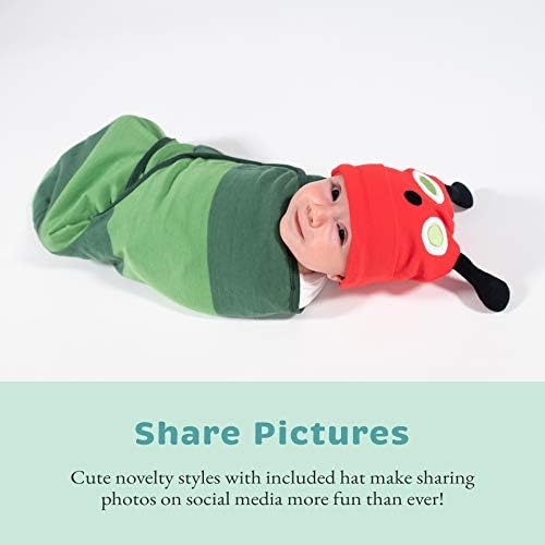 Cuddle Club Baby Swaddle with Novelty Hat