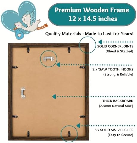 Baby Shower Guest Book Frame with Twin Option