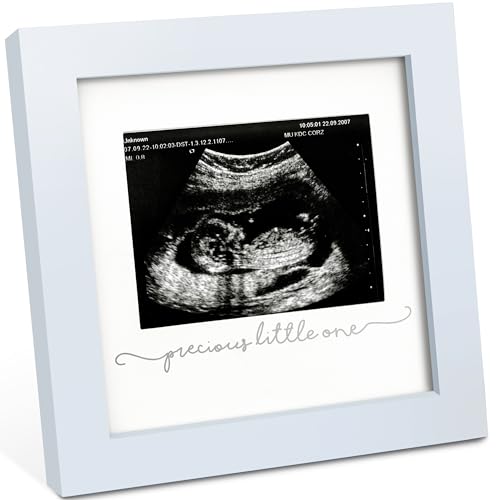 KeaBabies Baby Sonogram Picture Frame - Mist Blue 1