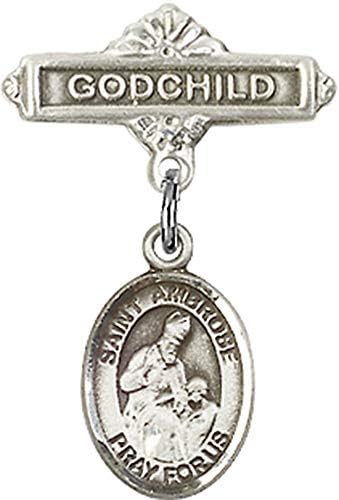 Religious Obsession Baby Badge with St Ambrose Charm