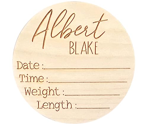 Personalized Newborn Announcement Sign - Wooden Birth Sign