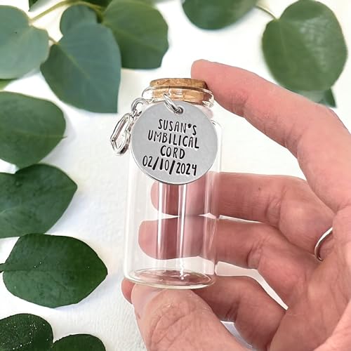 Umbilical Cord Keepsake Jar with Name and Date 1