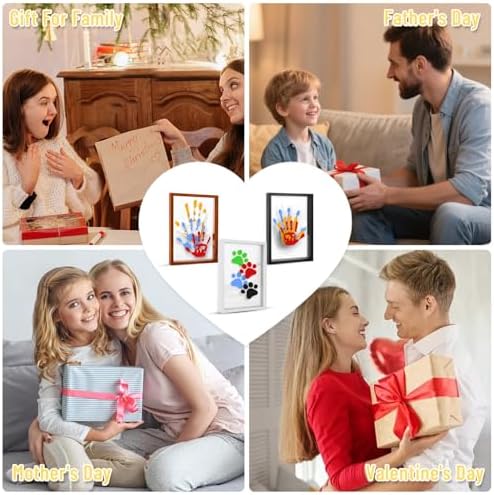 Family Handprint Kit - 6 Colors DIY Keepsake Frame for Newborns Toddlers 1