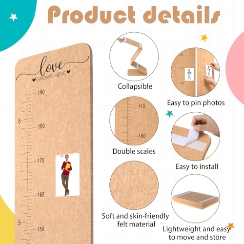 Briwooody Kids Growth Chart Wall Decor