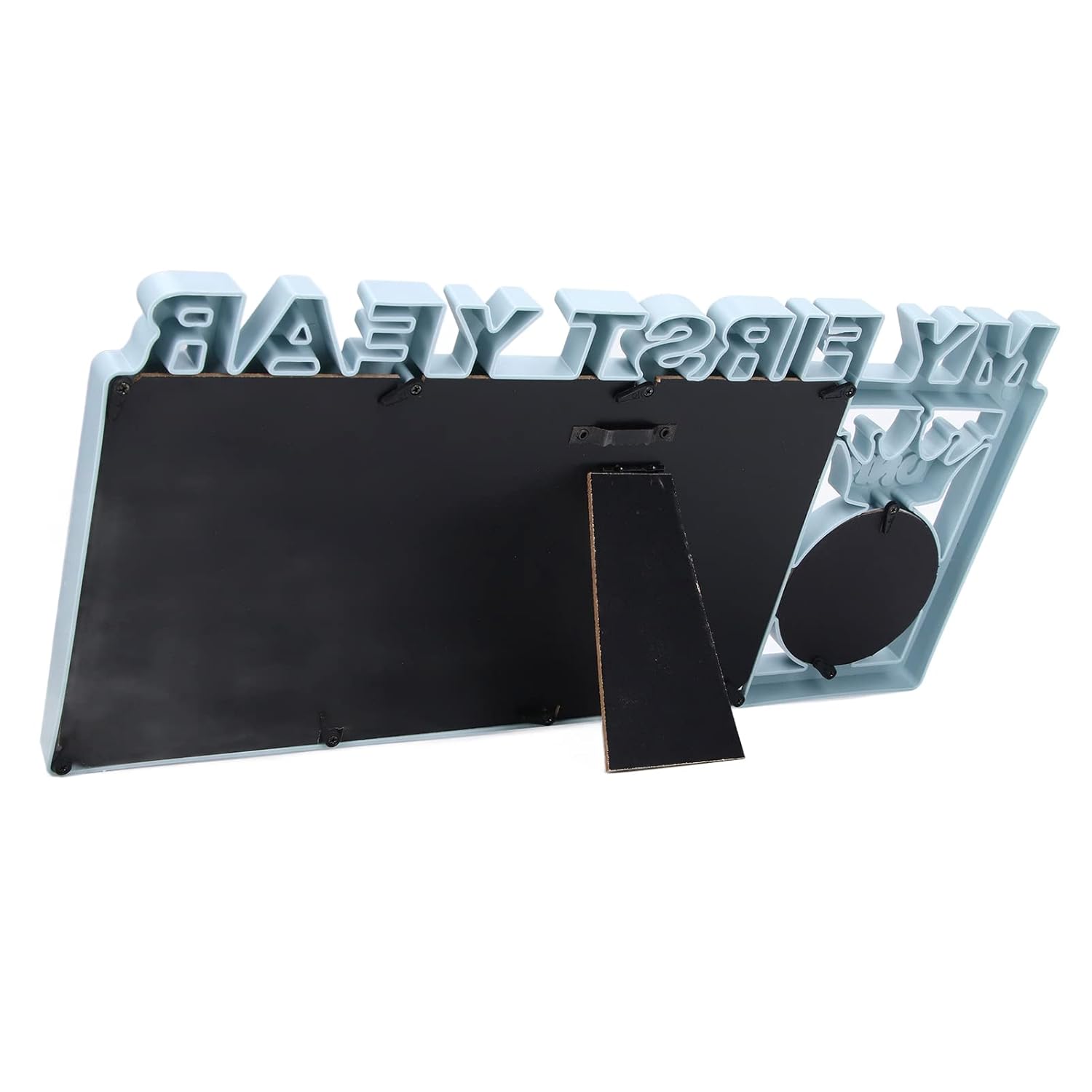 HYWHUYANG Baby Growth Picture Frame with 12 Slots Blue