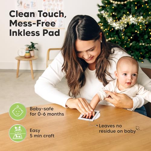 KeaBabies Inkless Baby Hand and Footprint Ornament Kit