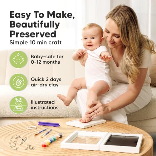 KeaBabies Baby Hand and Footprint Kit Frame