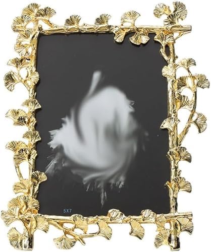 STBTOO 7inch Gold Accent Metal Photo Frame